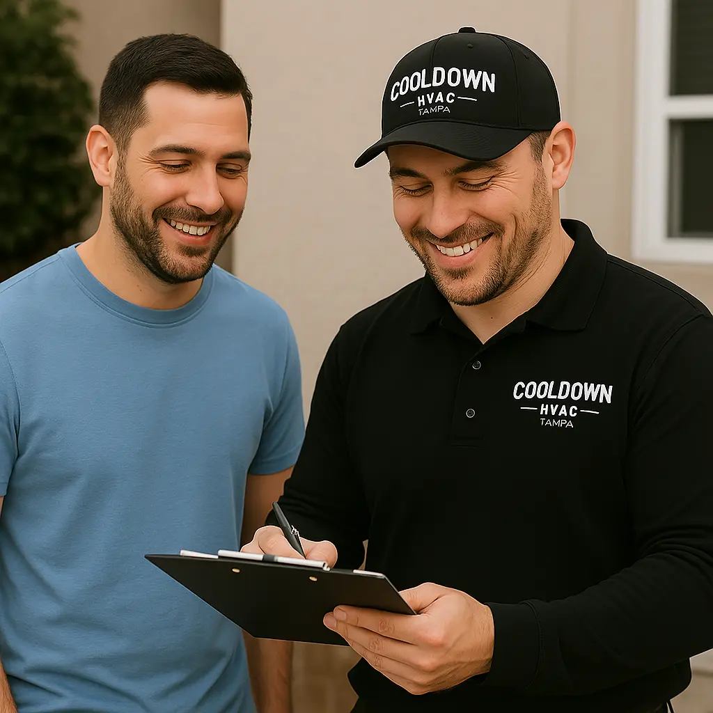 Satisfied Customer with AC Repair by Cooldown HVAC Tampa